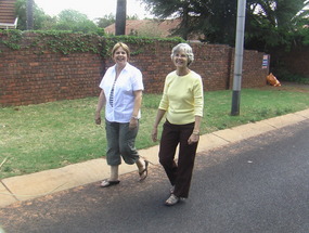 On a walk in Pretoria with Bev and Joline