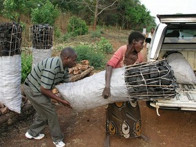Loading charcoal