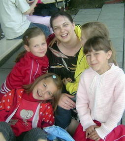 Katherine with street children