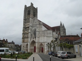 Cathedral in Auxerre ( pronounced os air)