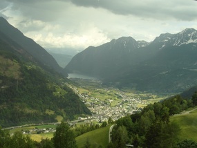 Village in the valley - Swiss alps