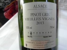 Our dinner wine