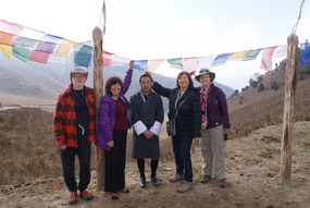Flying prayer flags for family and friends