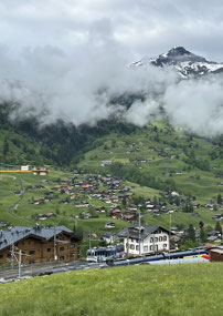 Train departs Grindelwald for Kleine Scheidegg