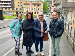 Kim, Raquel, Vilma & Sharon in Wengen village.