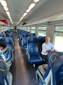 Almost empty train to Milan.