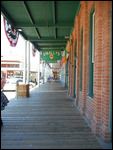 Old Sacramento has wooden sidewalks.