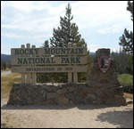 Entering into the Rock Mountain National Park